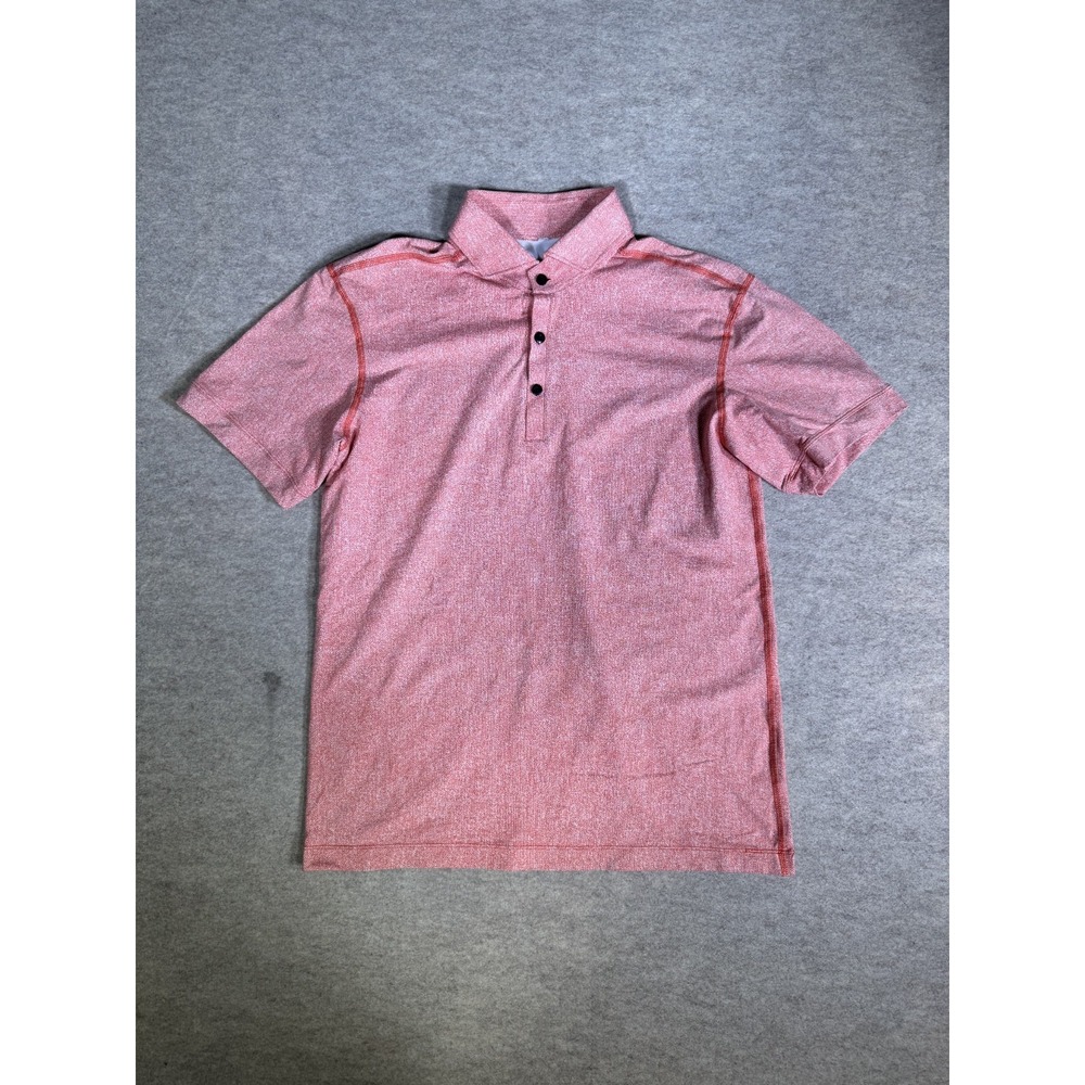 Lululemon Propel Polo Shirt Mens‎ Pink Seamless Collared Golf Tennis Performance